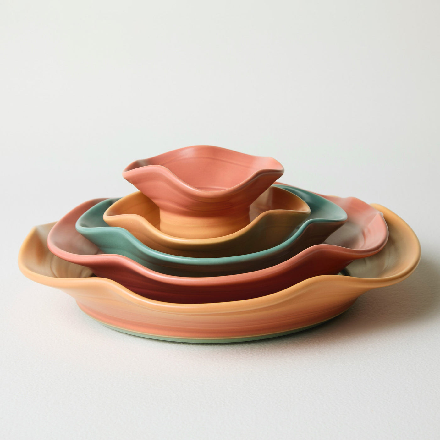 Autumn Wave Platter Set
