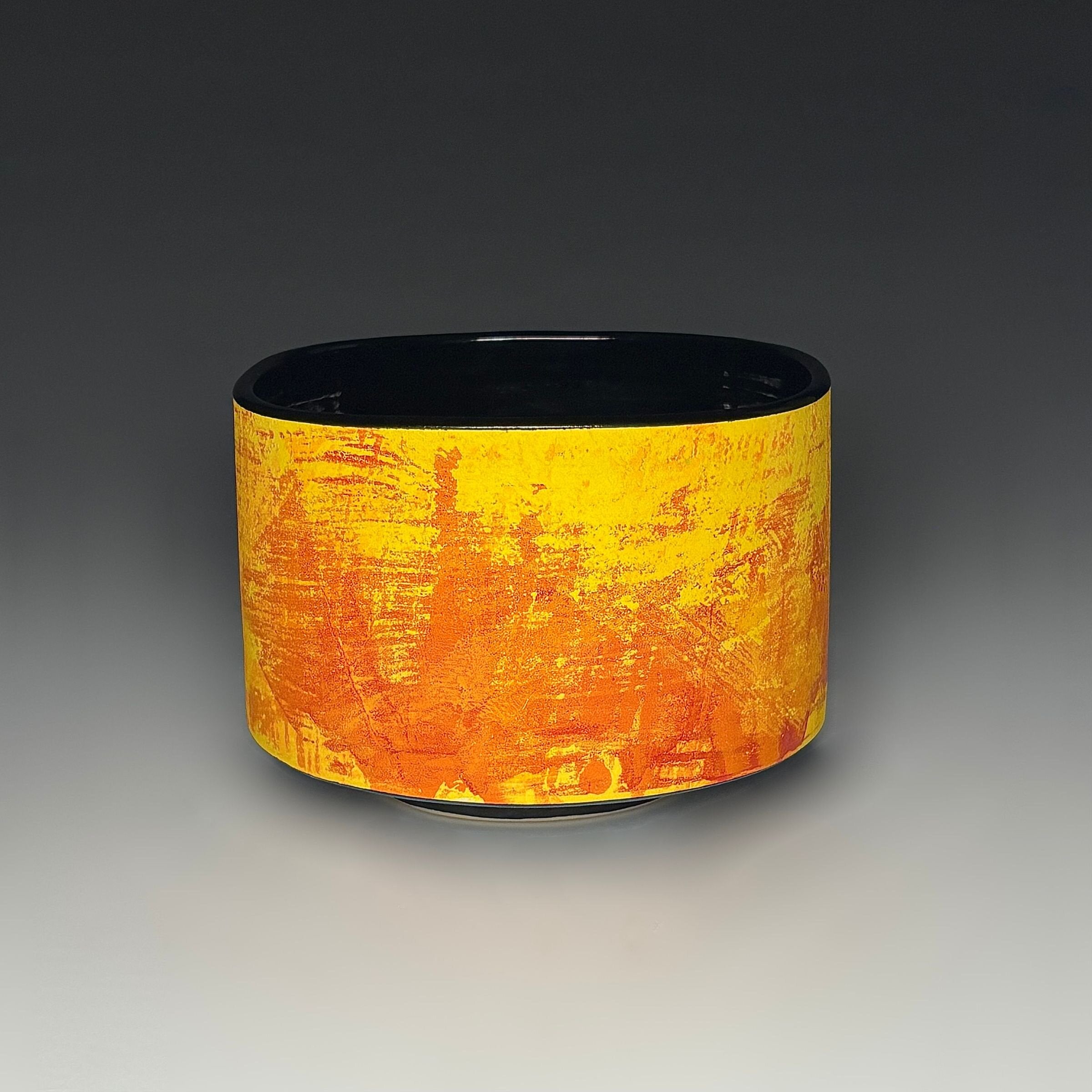 Painterly Tea Bowl in Sunset