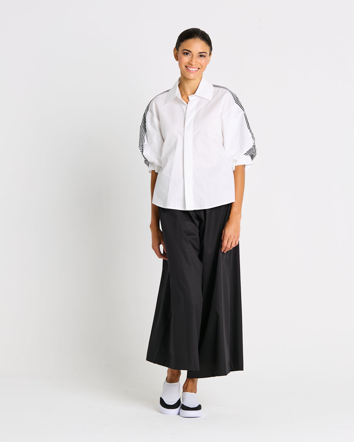 Cotton Balloon Sleeve Top