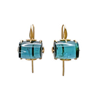 Indicolite Tourmaline Drop Earrings