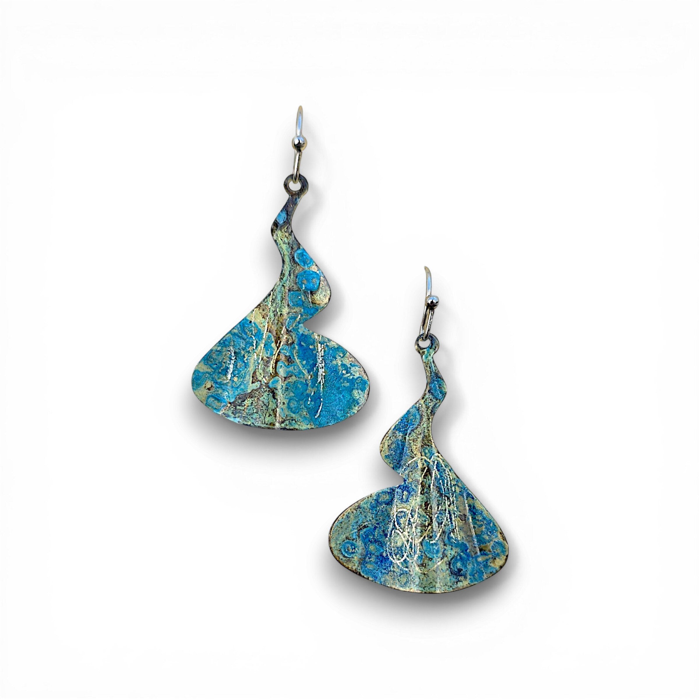 Waves Patina Earrings