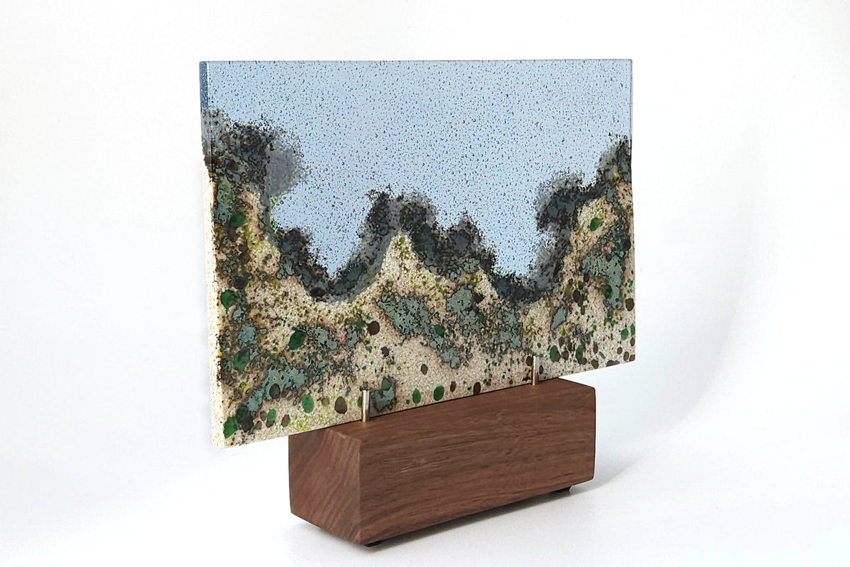 Indigo Drift on Walnut