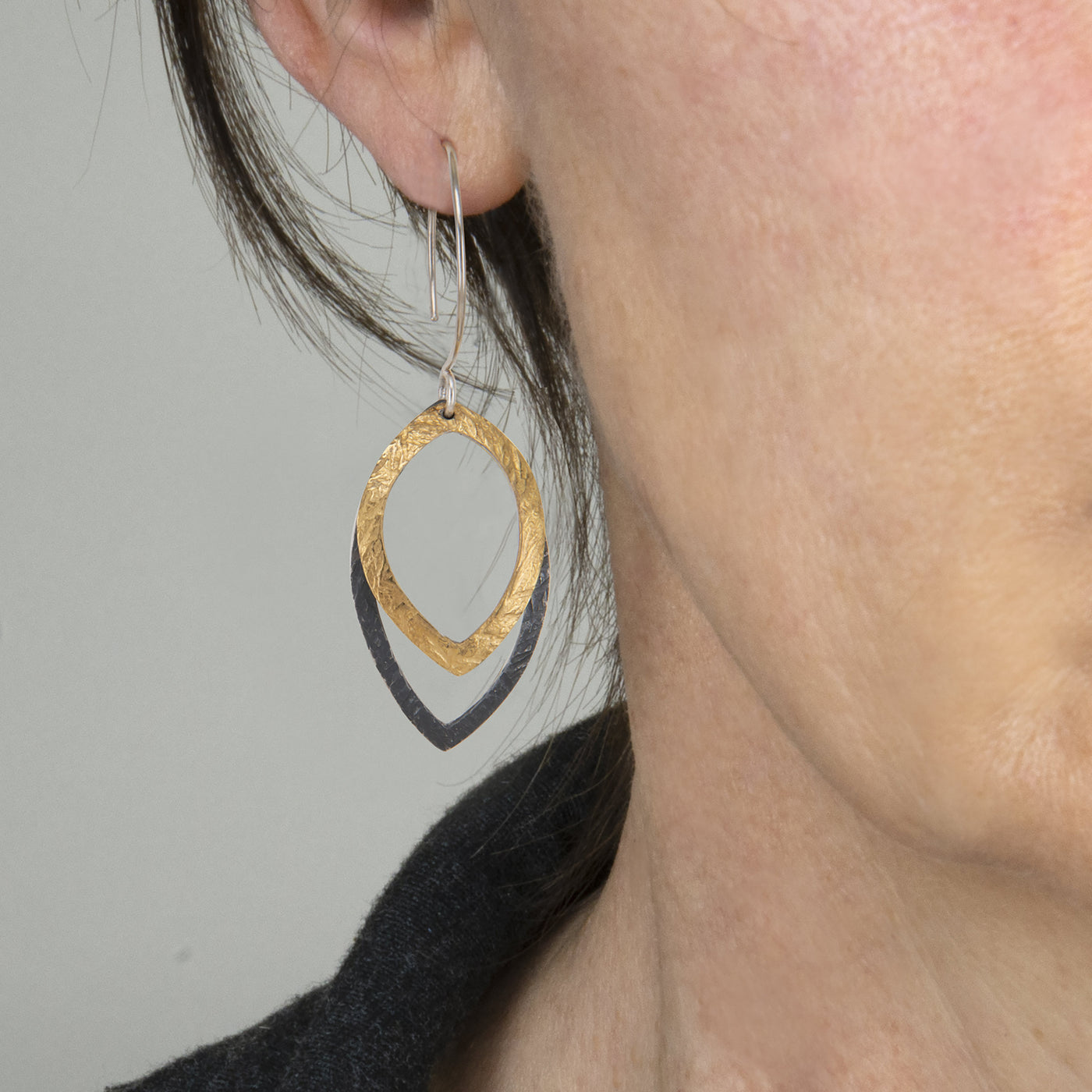Double Leaf Keum-boo Earrings