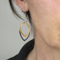 Double Leaf Keum-boo Earrings