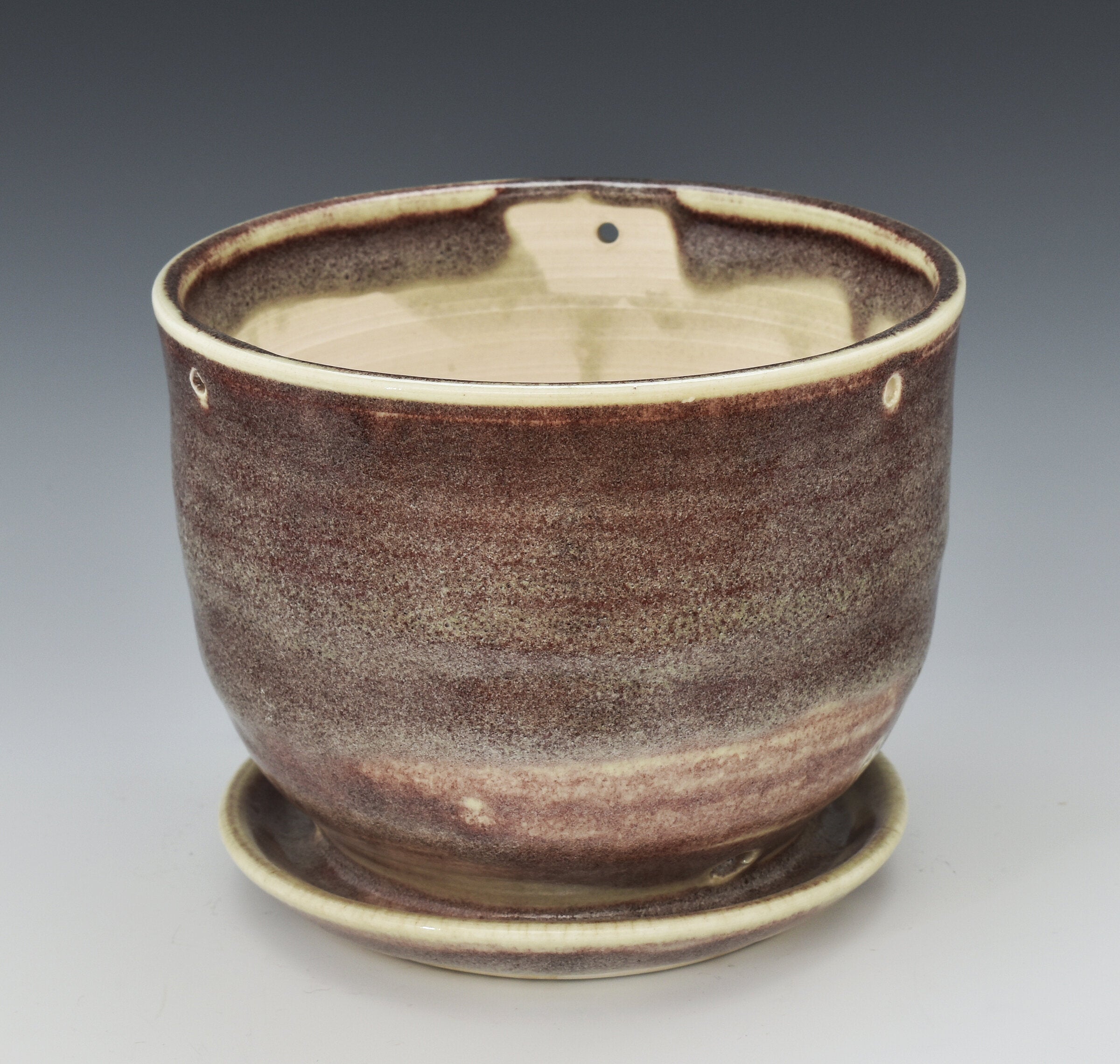 Copper Red Porcelain Planter