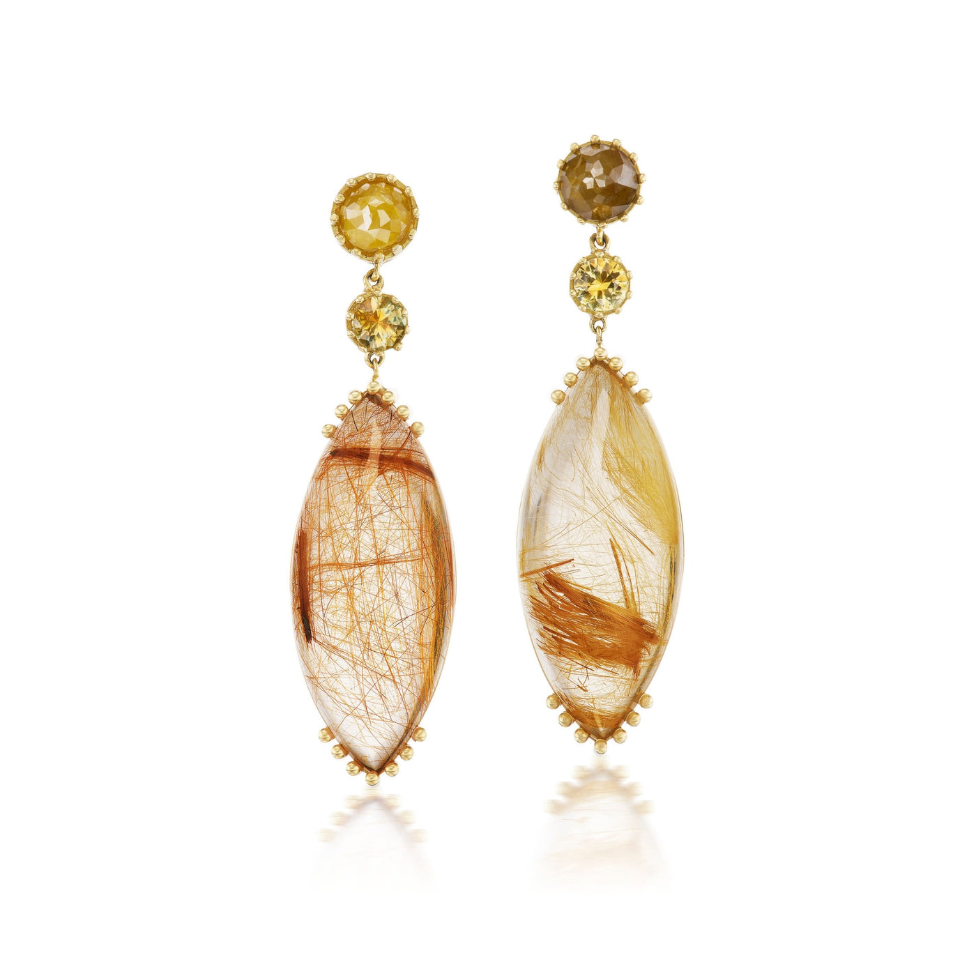 Desert Earth Mismatched Marquise Earrings