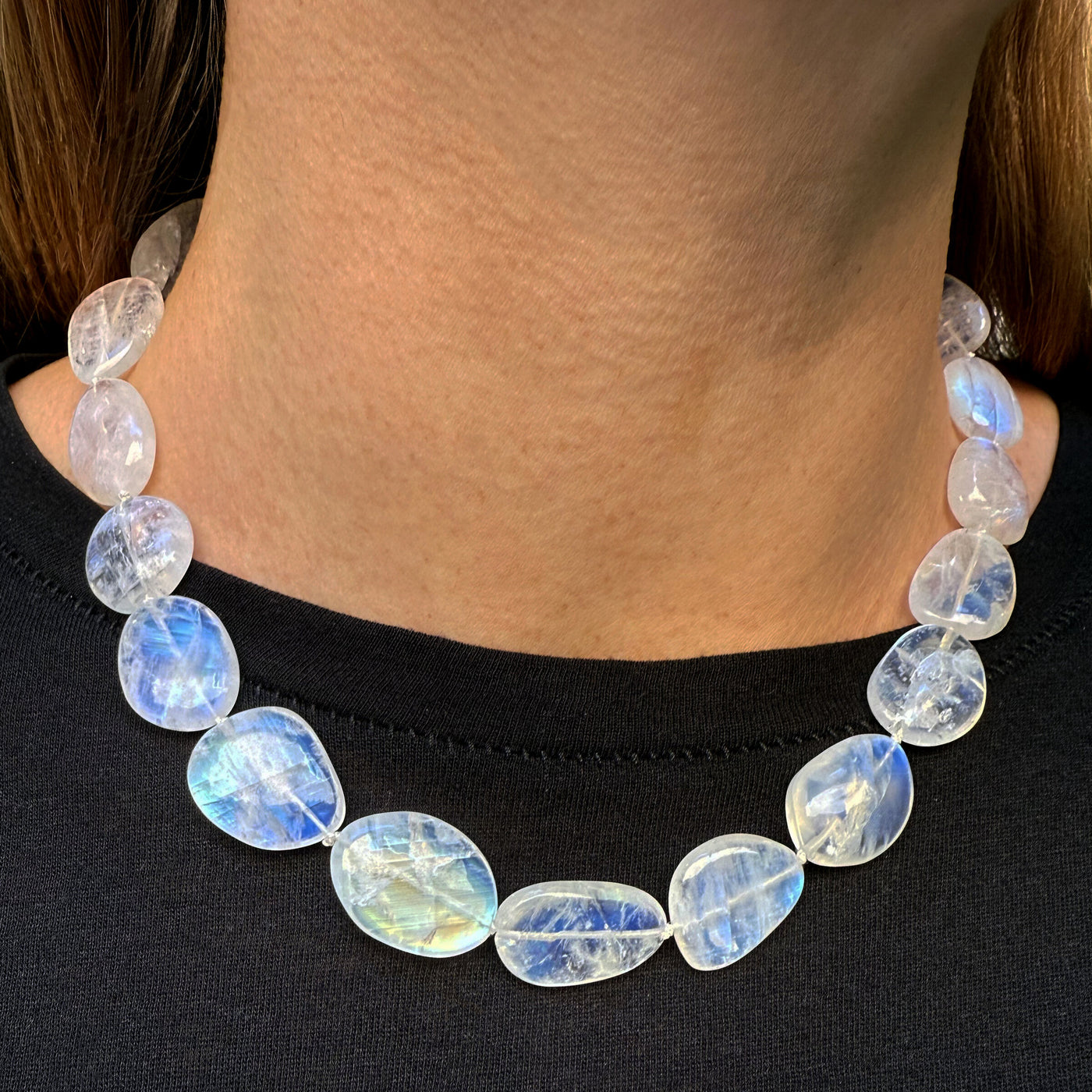 Rainbow Moonstone Candy Necklace