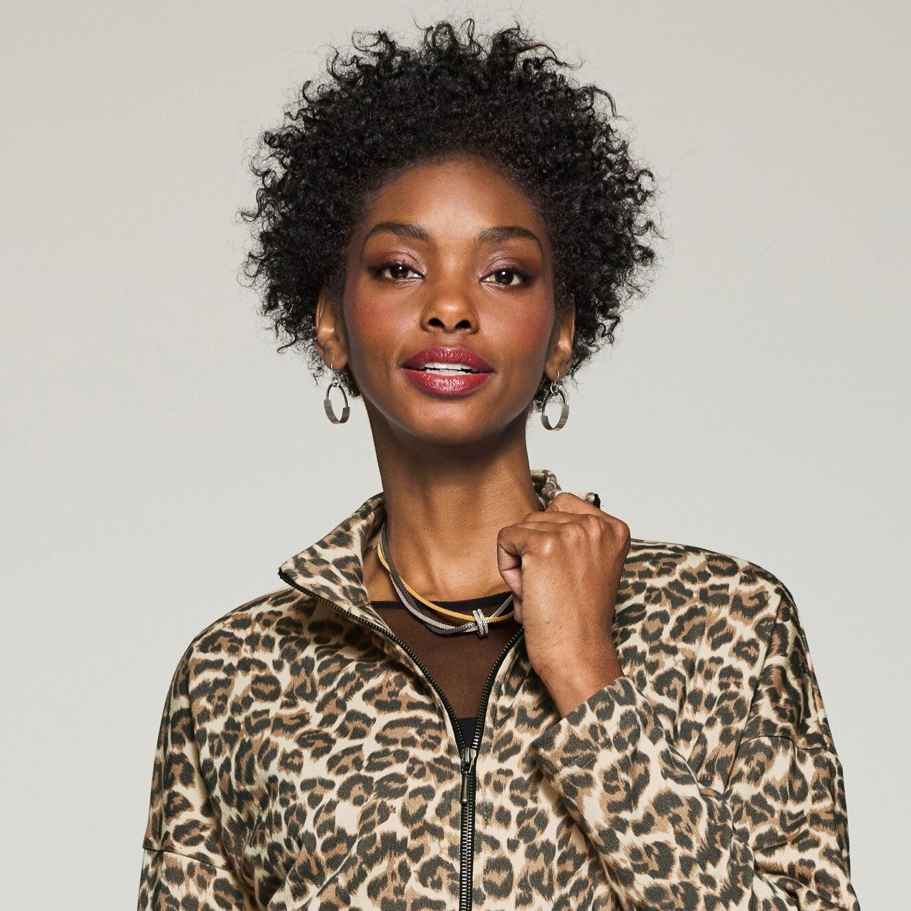 Half-Textured Hanging Hoop Earrings