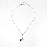 Black & White Pearl Orb Necklace