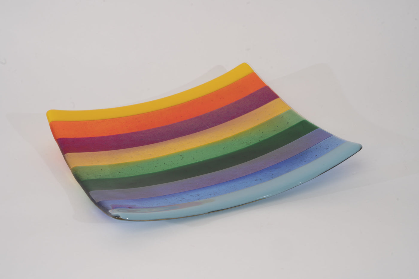 Colored Striped Sushi Style Plate Set