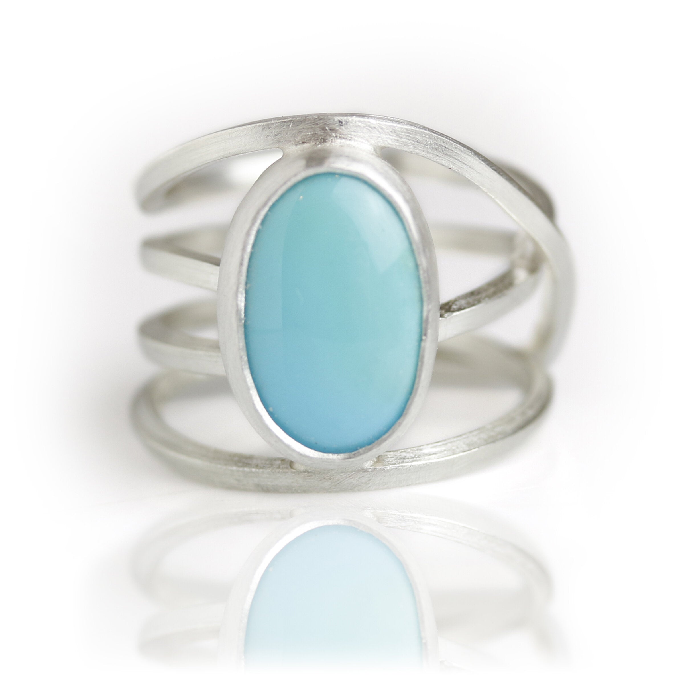 Robin's Egg Turquoise Swirled Band