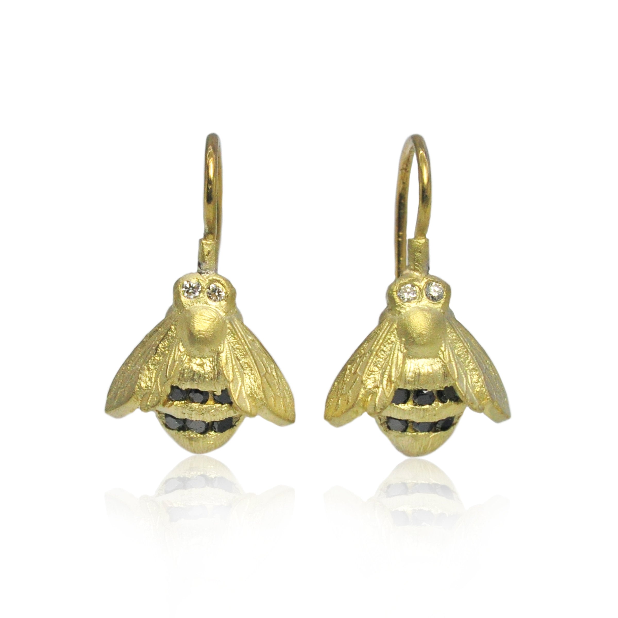 Gold Bee Earrings