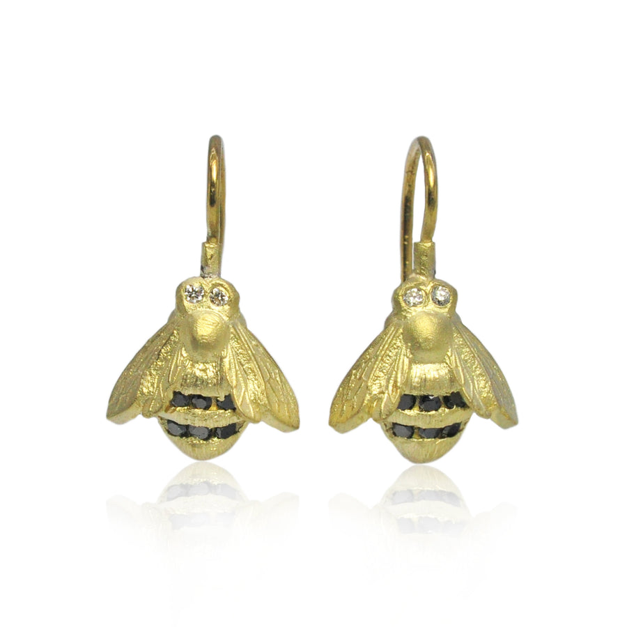 Gold Bee Earrings