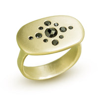 Arun Sawad Midnight Ring with Black Diamonds