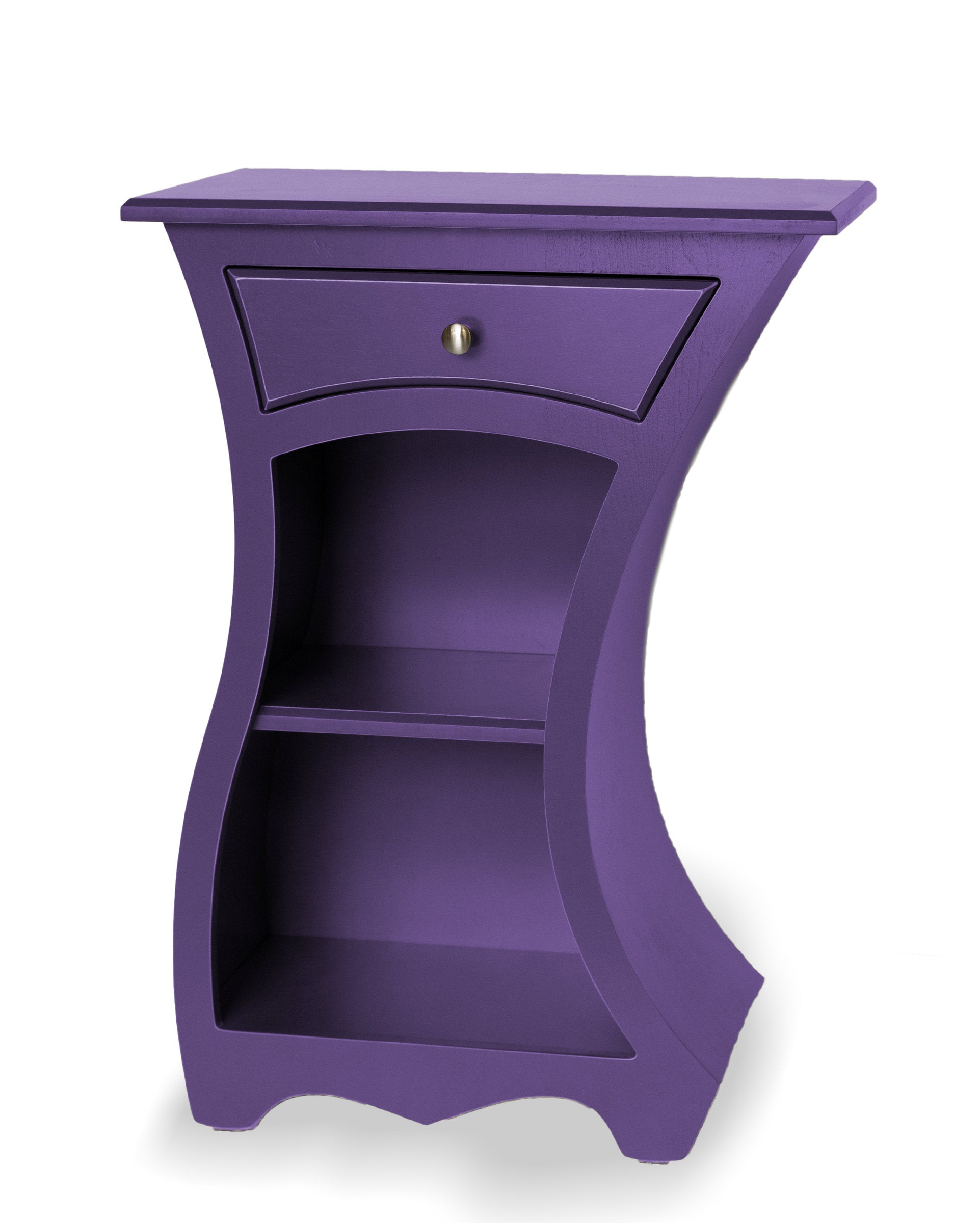left handed, delphinium violet paint