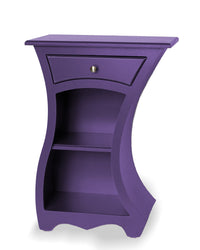left handed, delphinium violet paint