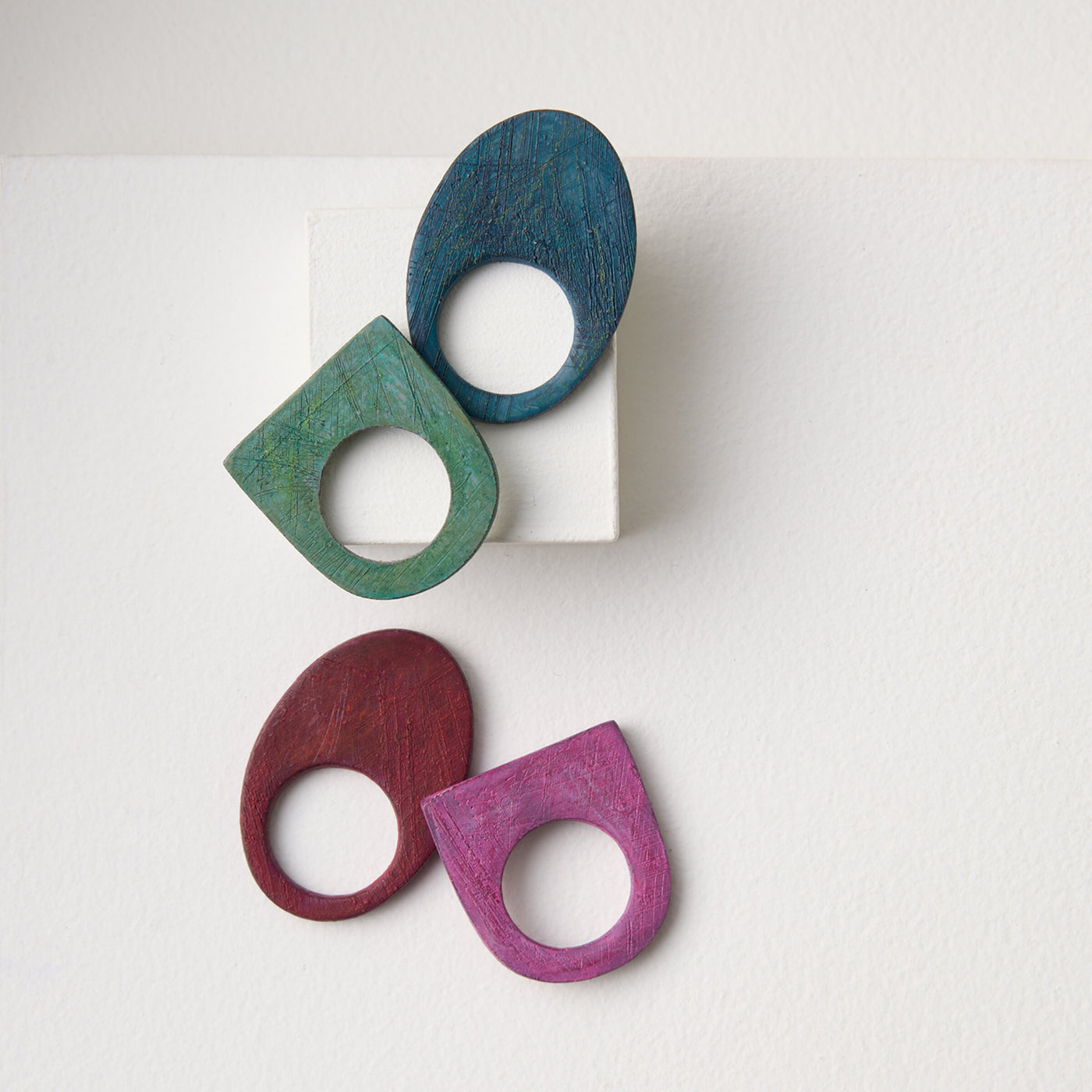 Colorful Shield Ring Set