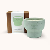 Cement Candle in Mint, No. 1