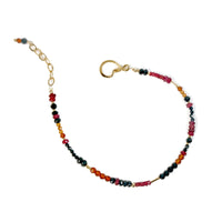 Ruby, Black Spinel, Hessonite Bracelet