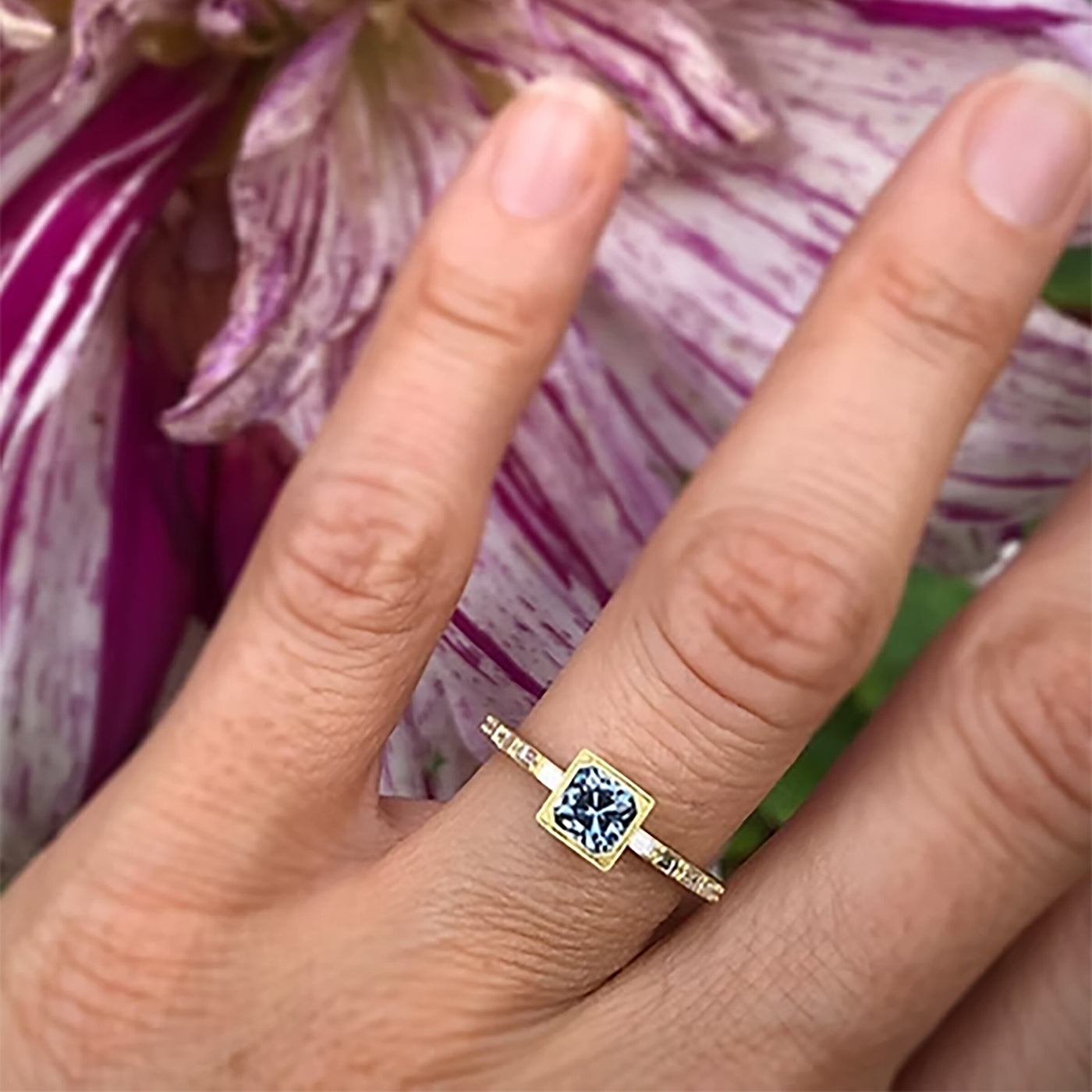 West Side Square Montana Sapphire Ring