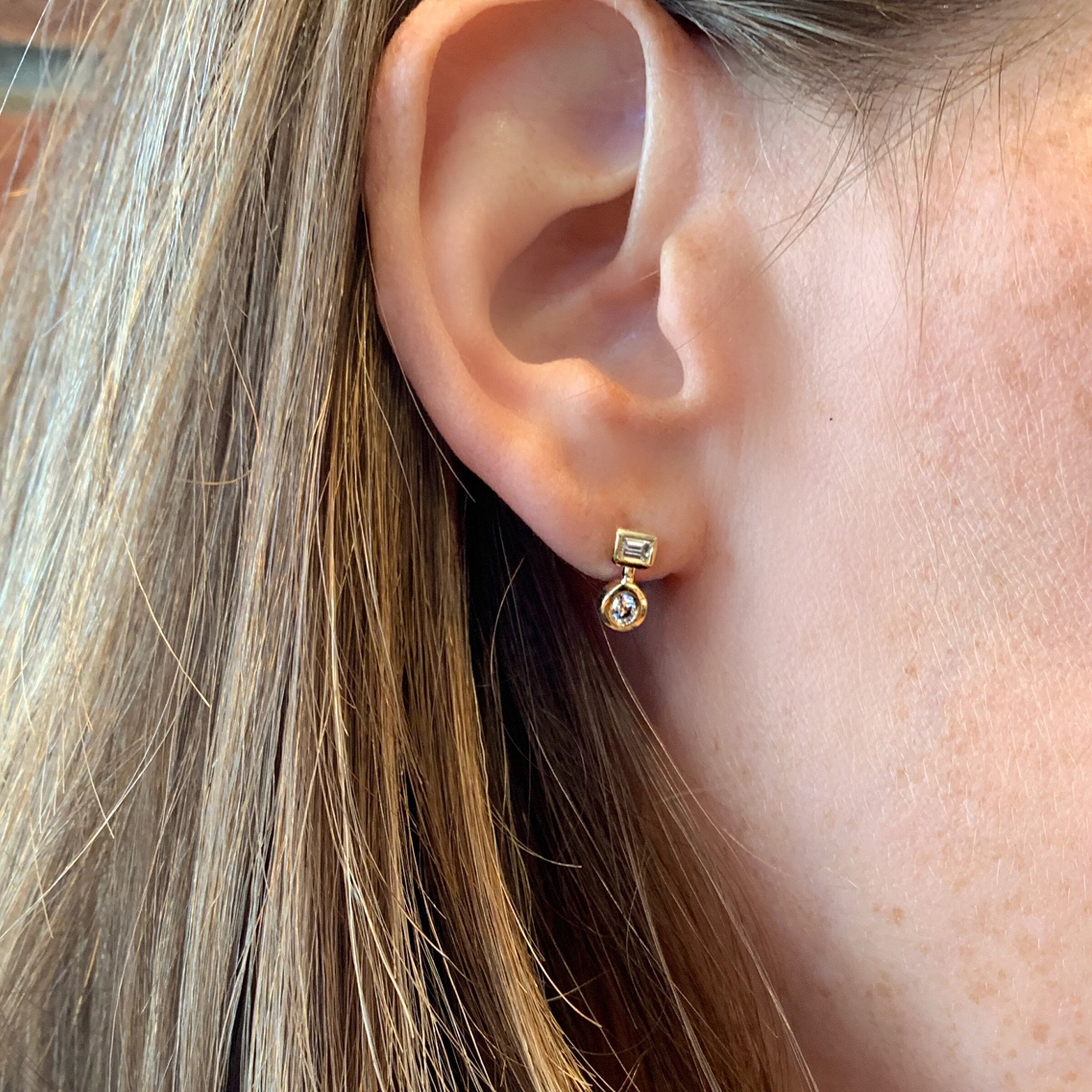 Cloister Stud Diamond Earrings