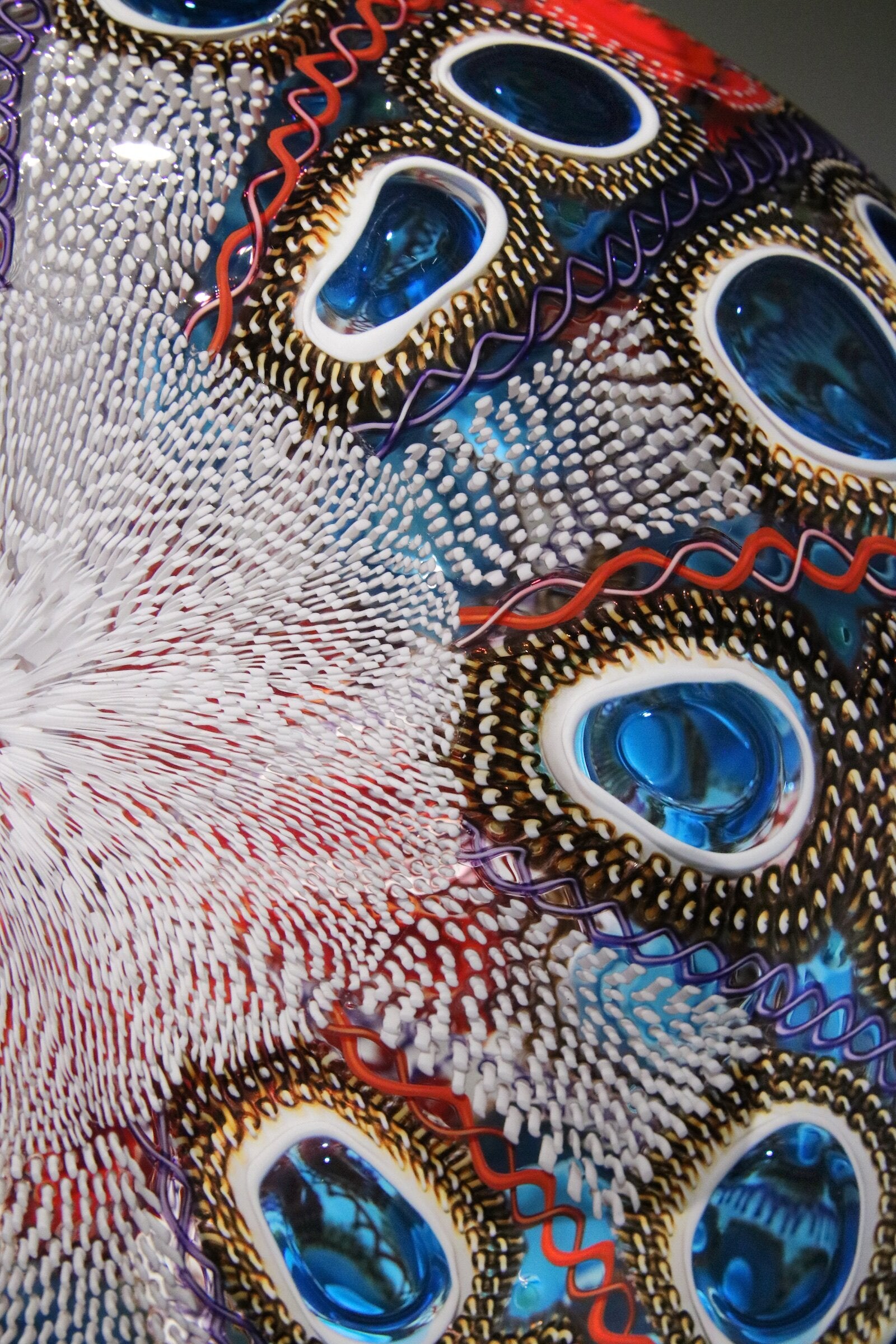 Bronze, Aqua and Crimson Ellipse