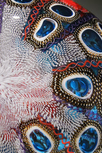 Bronze, Aqua and Crimson Ellipse