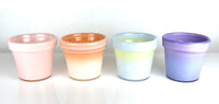 Glass Flower Pot, Wildflower Tones