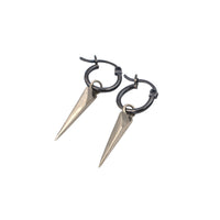 Oxidized Hoops with Sterling Silver