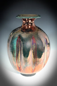 Fluted Luster Vase