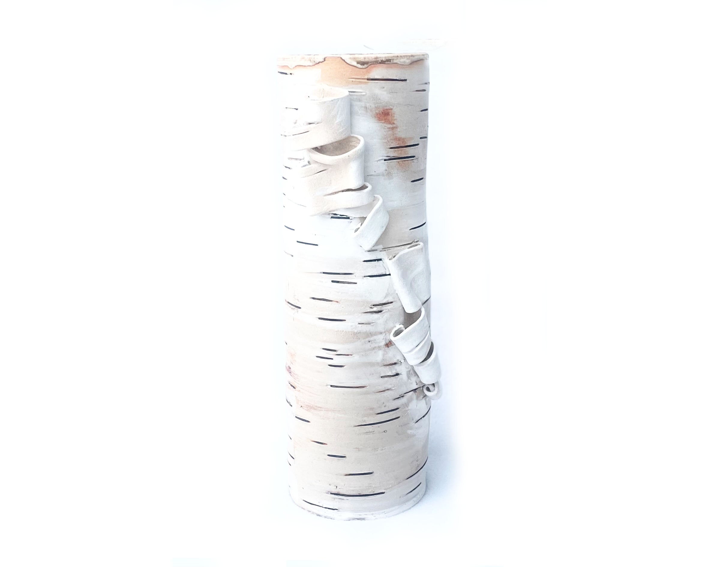 Sculptural Birch Motif Vase