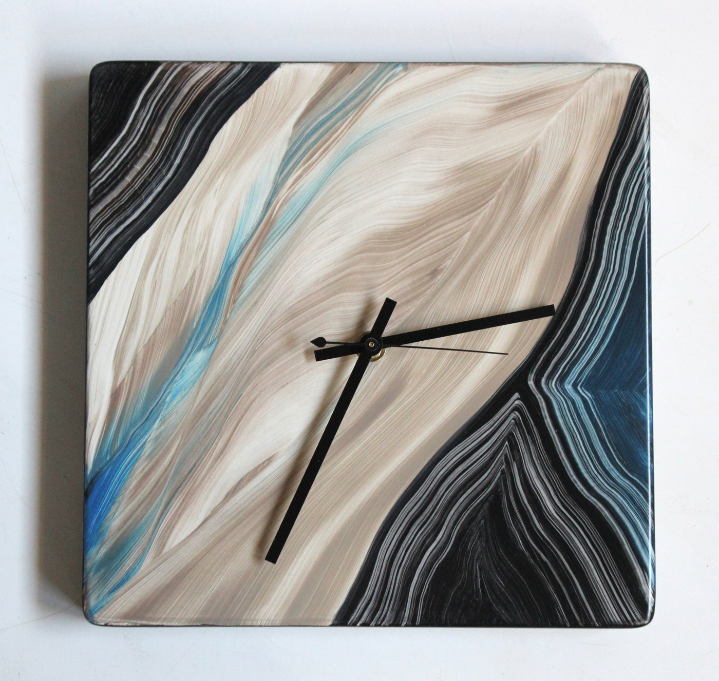 Square Wall Clock in Glacier