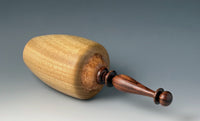 Vessel Turned from Canarywood with African Blackwood and Maidou Burl