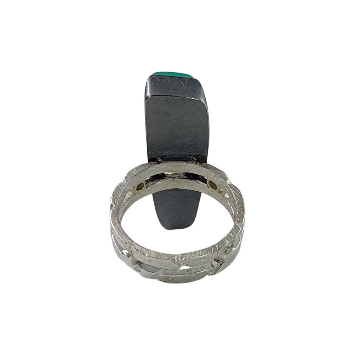 Chrysoprase Double Band Ring