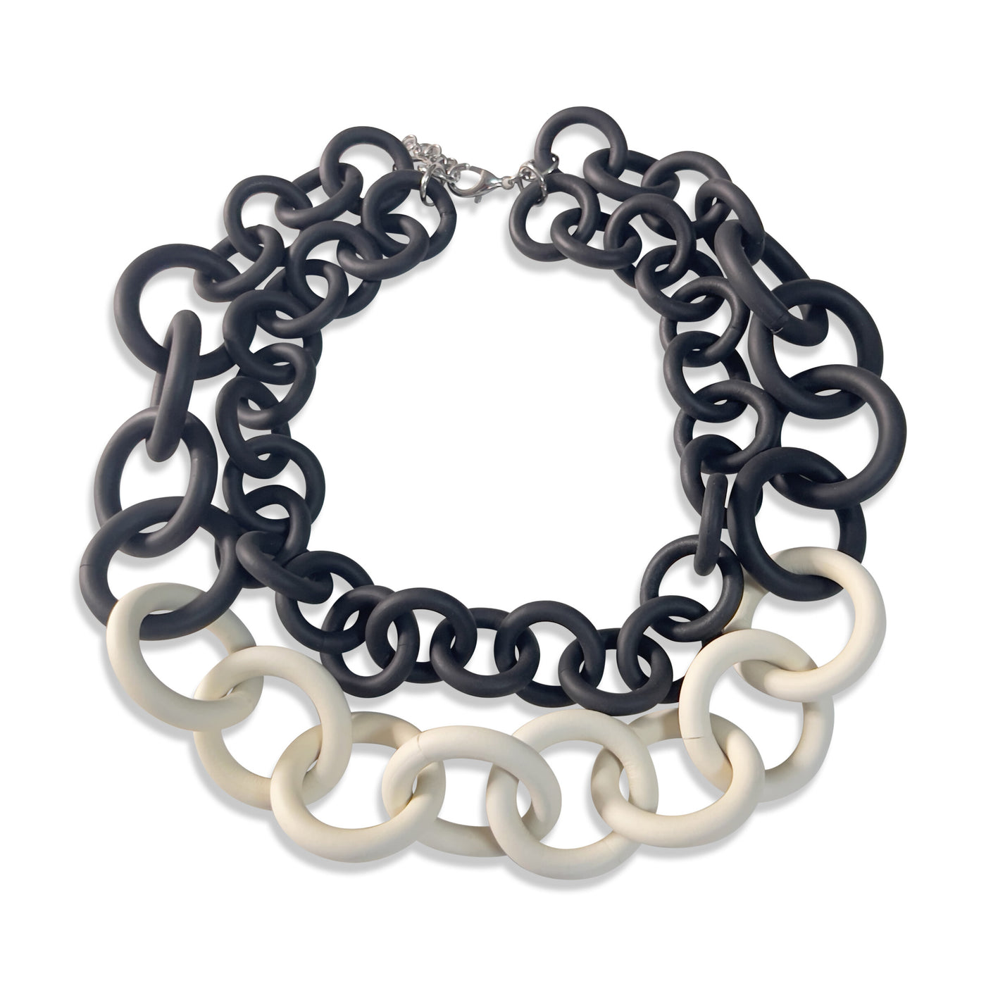 Bicolor Double Strand Necklace