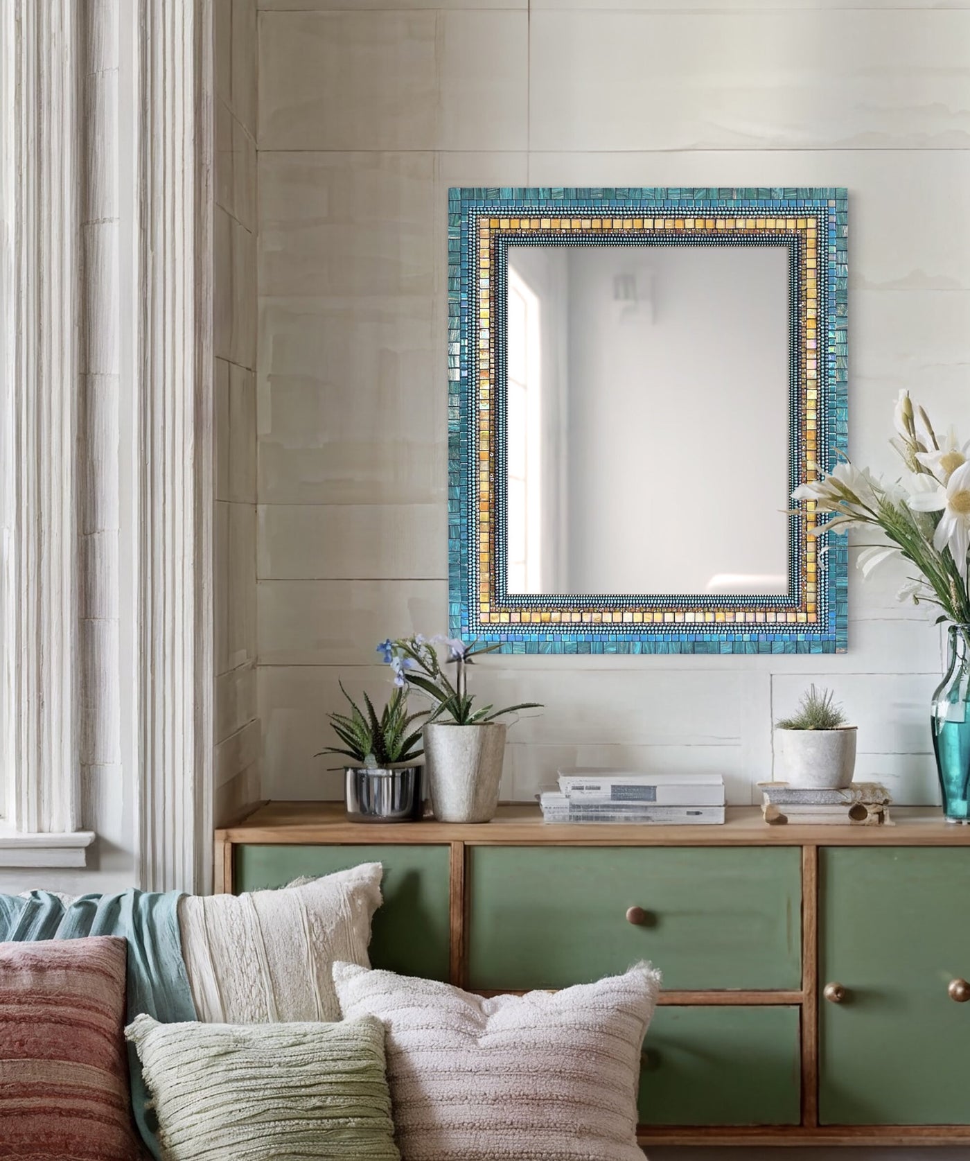 Golden Teal Rectangle