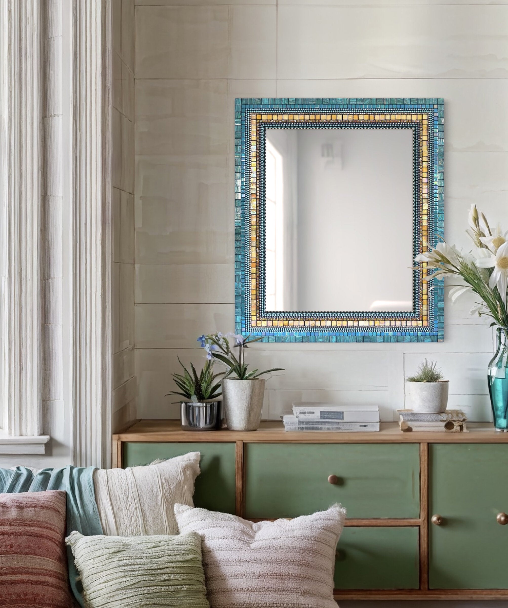Golden Teal Rectangle