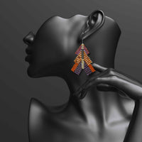 Triple Stacked Chevron Earrings