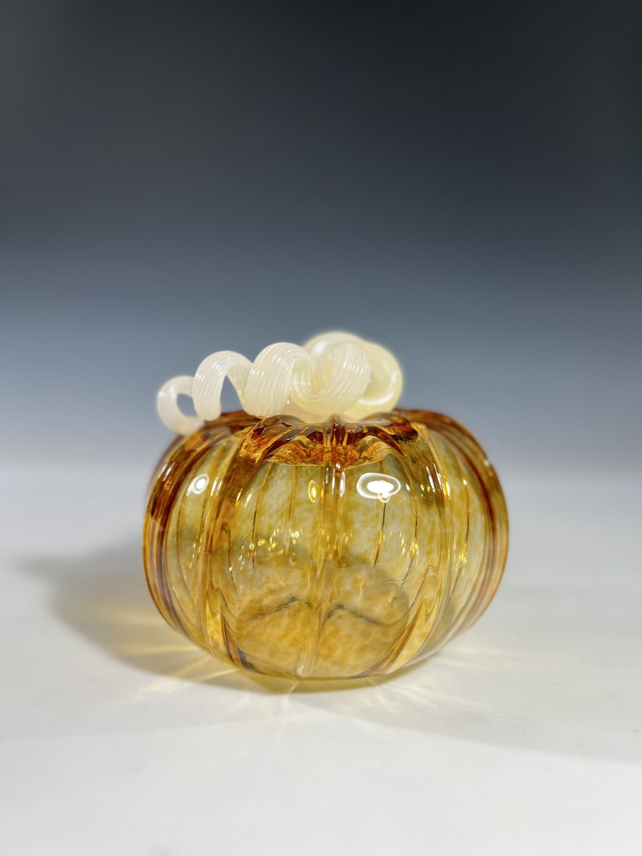 Amber Pumpkin with Cream Stem
