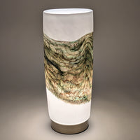 Alabaster Pillar Lamp in Green