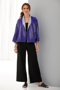 side 1, shown with the linen palazzo pant by fenini and the frida slide by la bottega di lisa