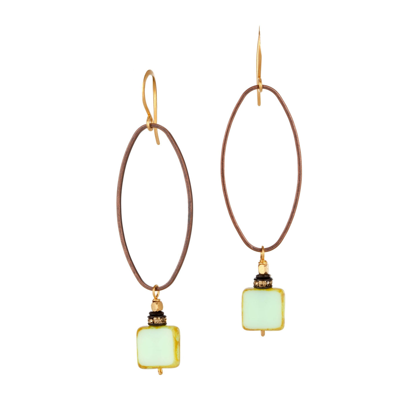 Mint Mosaic Drop Earrings