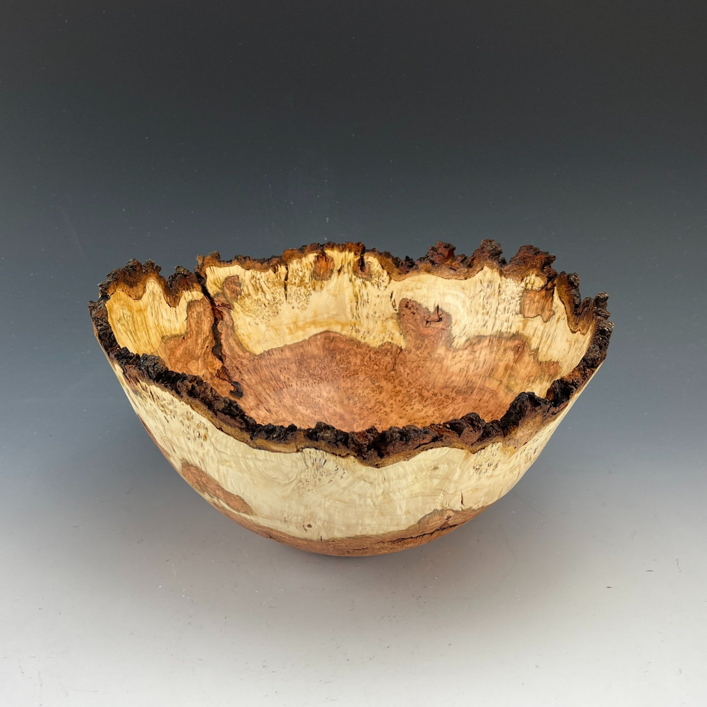 Natural Edge Cherry Burl Bowl VIII