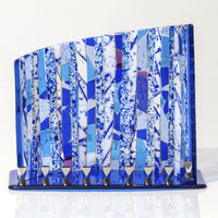 Blue and White Forest Menorah