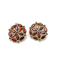 Shanu Zellige Garnet Earrings