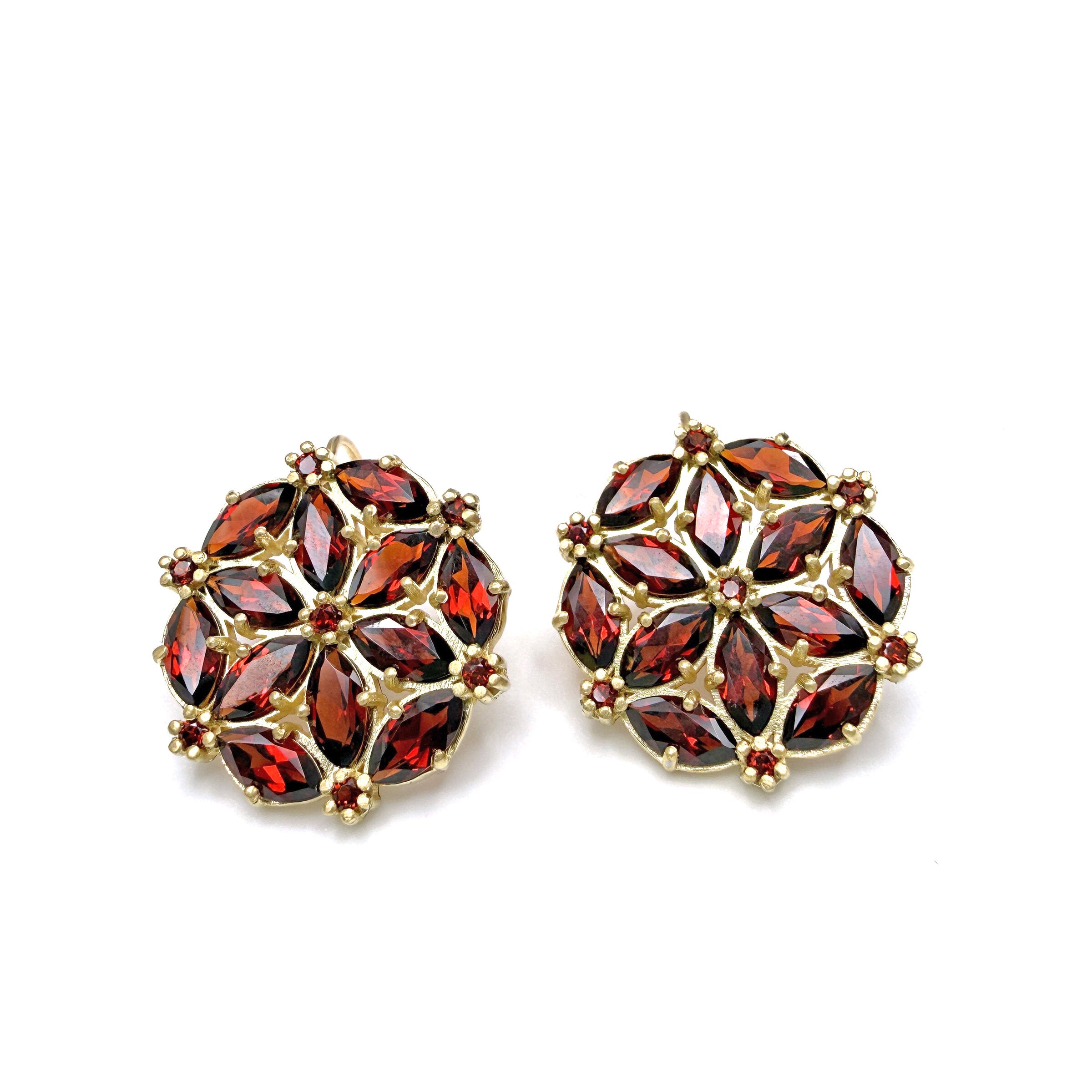 Shanu Zellige Garnet Earrings