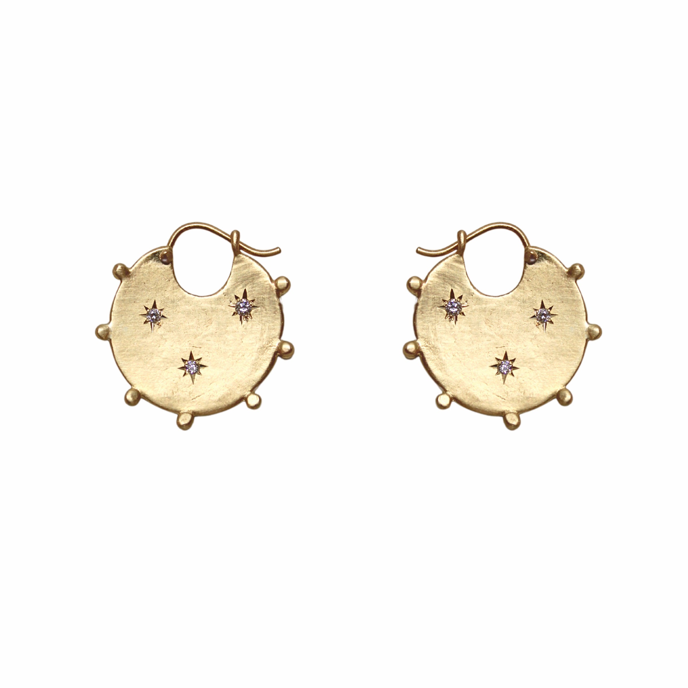 Sun Moon Star Hoop Earrings