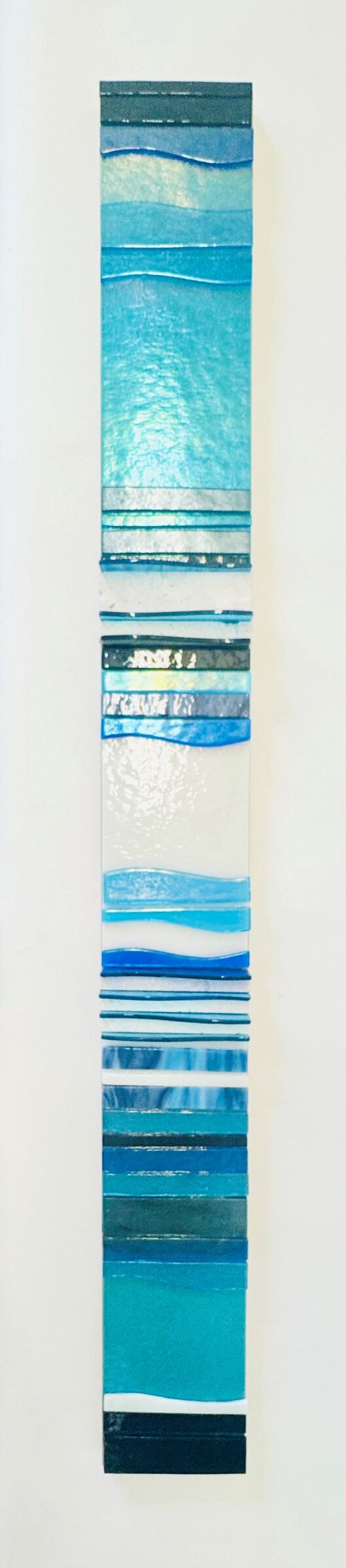 Azure Blue Ivory Mosaic I