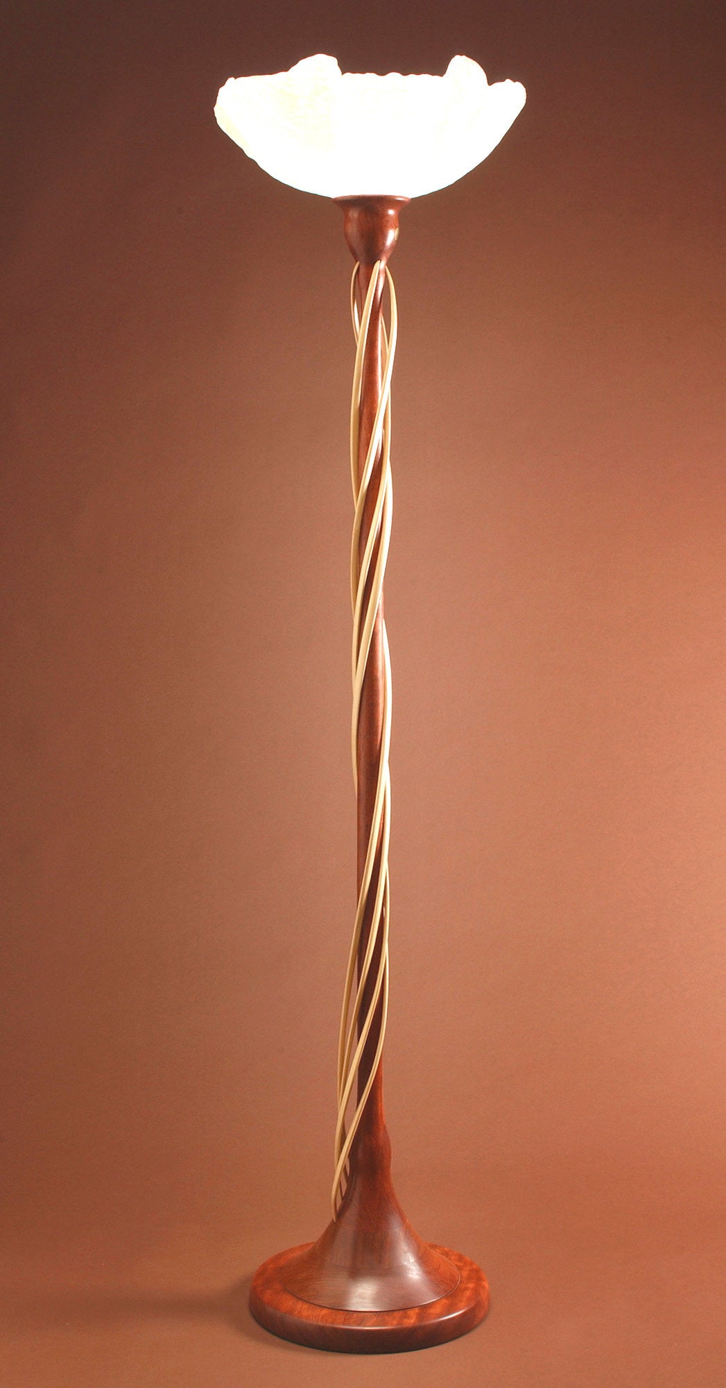 Bubinga Quad Tendril Torchiere