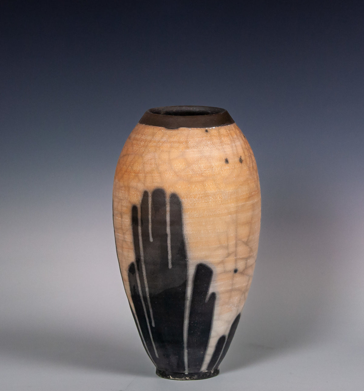 Naked Raku Vessel in Orange I